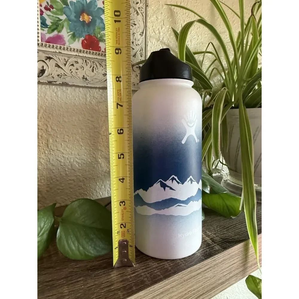 Hydro Flask 32‎ Oz Water Bottle With Straw Mountain Design,18/8 Stainless GUC